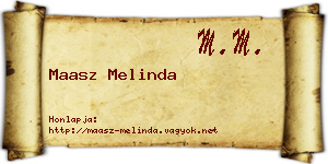 Maasz Melinda névjegykártya